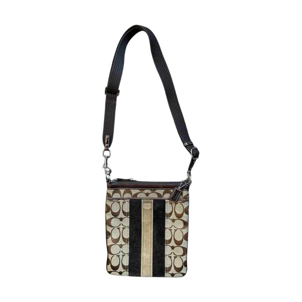 Coach Signature Sufflette Crossbody Bag EUC